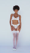 Bexley Lace Bra Garter Set White