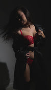 Axami Sheer Embroidery Unlined Bra Red Angel