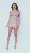 Verona Sweet Lilac Dream Sheer Mesh Lace Cups Babydoll