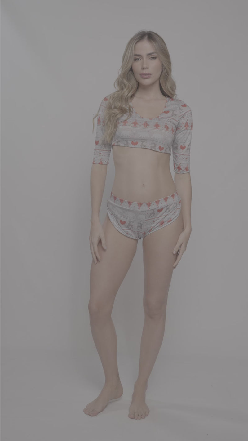Let it Snow Sleep Top and Short Set