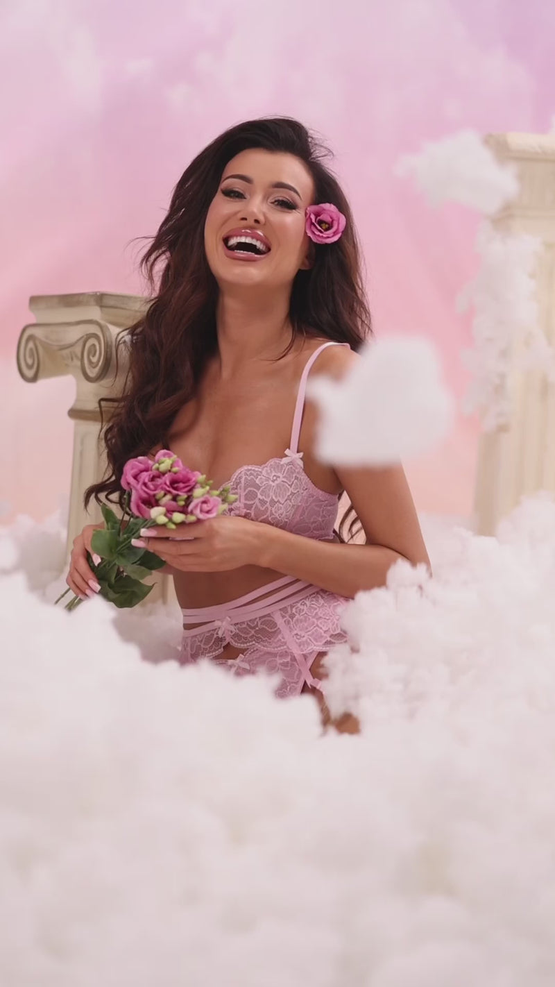 Axami Unlined Lace Bra On the Clouds Pink