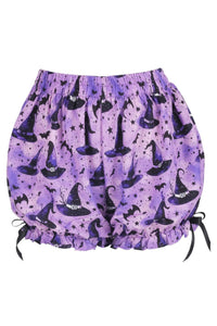LIMITED EDITION Purple/Black Witch Print Crepe Bloomers