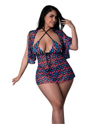 Magic Silk Queen Hazy Dayz Gummy Bears Blacklight Redraft Top Thong Dress Set