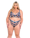 Roma Confidential Queen Sheer Butterfly Beauty Bralette Bra Set Cobalt Blue-Rebel Romance