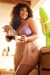 Mapale Queen Verona Sweet Lilac Dream Sheer Mesh Lace Cups Babydoll-Rebel Romance
