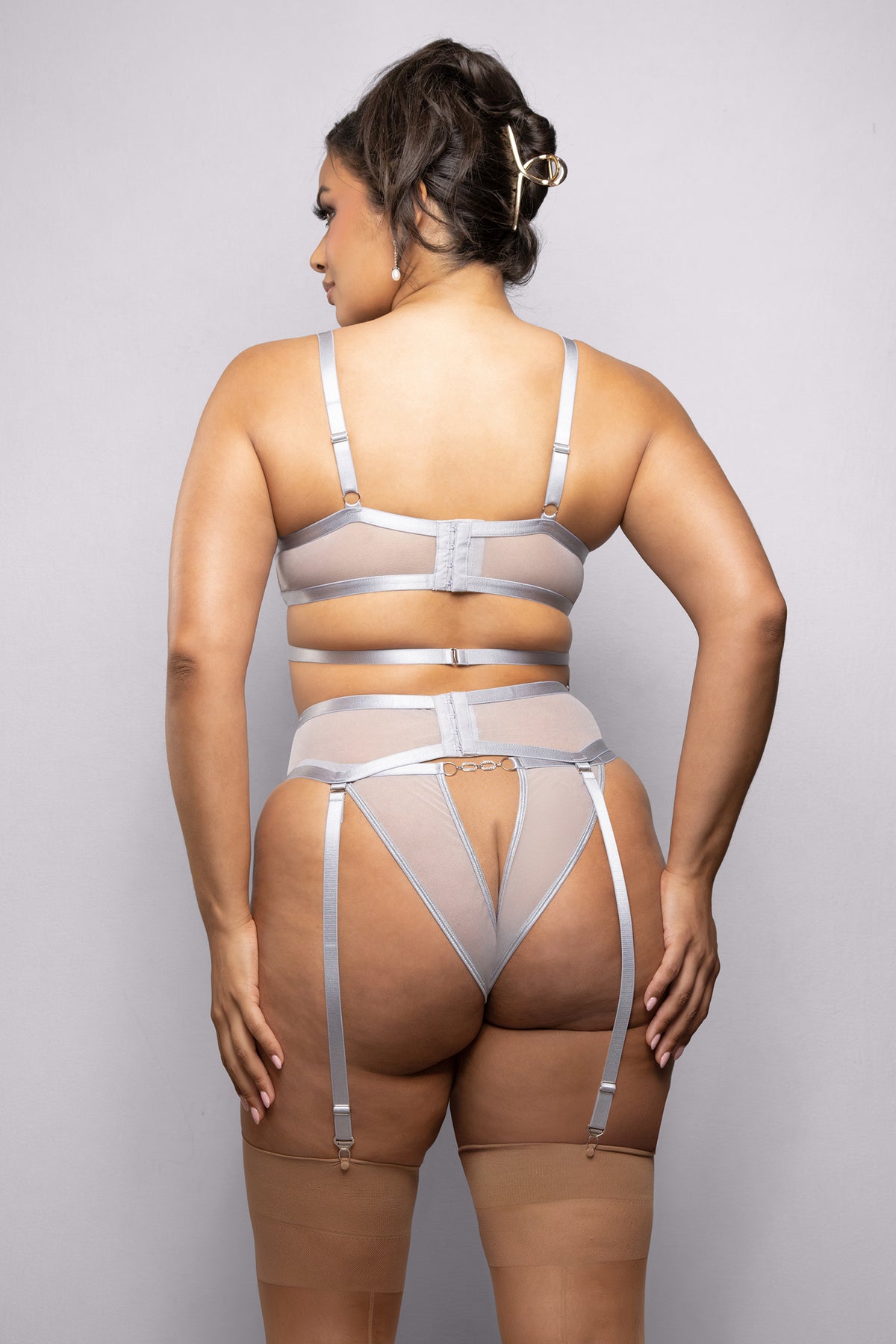 Radiance Diamond Bra, Garter Belt & Panty Set