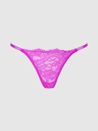 House of Desire Reanna Lace & Chain DESIRE Charm G-String Panty Pink