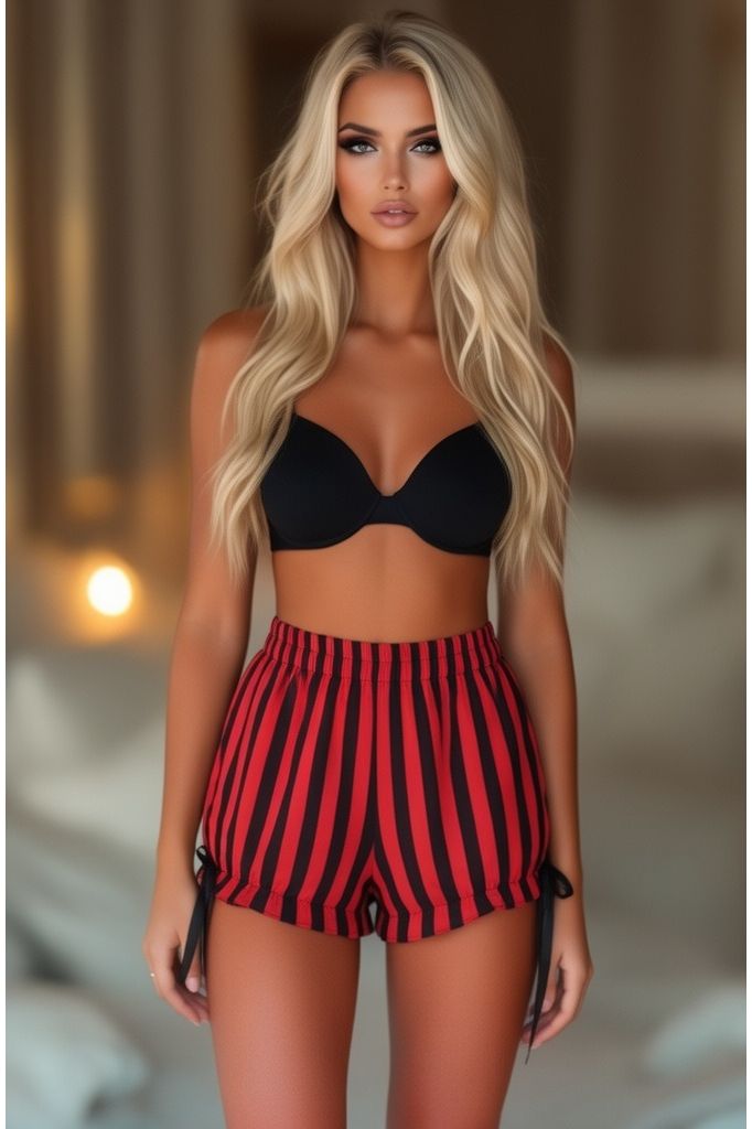 Red/Black Striped Bloomers
