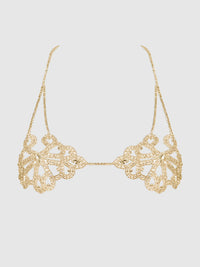 House of Desire Rhinestone Swirl Knot Bralette Bra