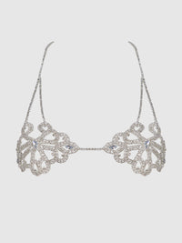 House of Desire Rhinestone Swirl Knot Bralette Bra