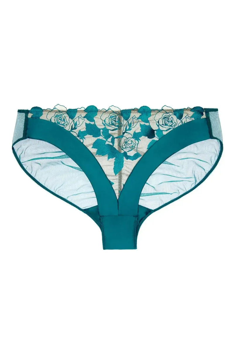 Dita Von Teese Rosabelle Sheer Bikini Panty Shady Spruce