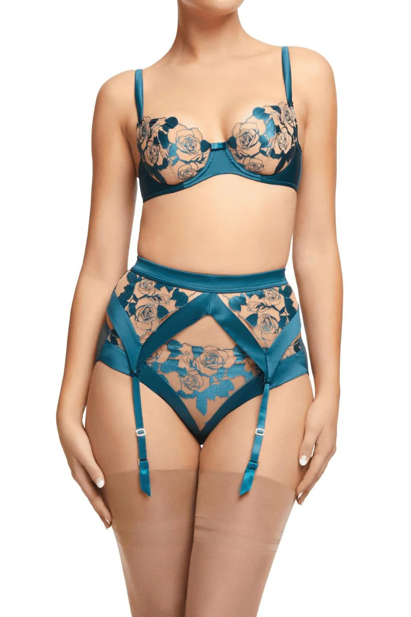 Dita Von Teese Rosabelle Sheer Bikini Panty Shady Spruce