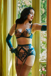 Dita Von Teese Rosabelle Sheer Bikini Panty Shady Spruce