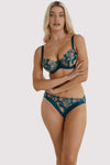 Dita Von Teese Rosabelle Sheer Bikini Panty Shady Spruce