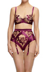 Dita Von Teese Rosabelle Sheer G-String Panty Dark Cherry