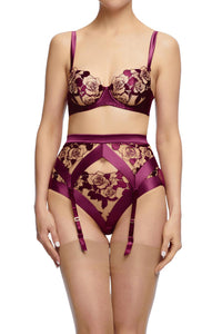 Dita Von Teese Rosabelle Sheer G-String Panty Dark Cherry