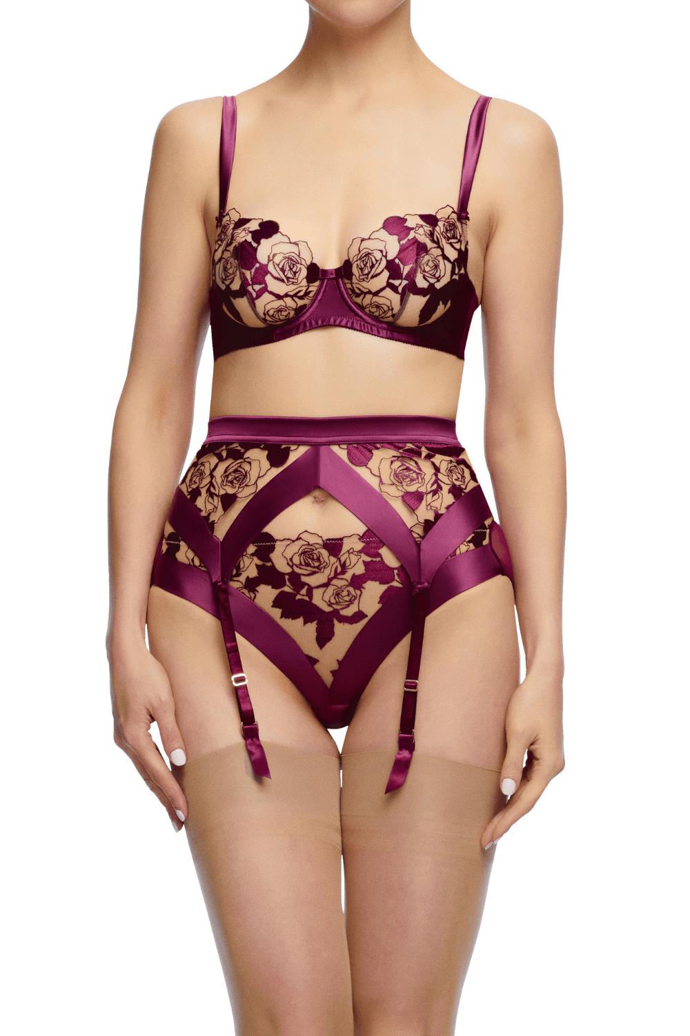 Dita Von Teese Rosabelle Sheer G-String Panty Dark Cherry