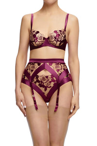 Dita Von Teese Rosabelle Sheer G-String Panty Dark Cherry