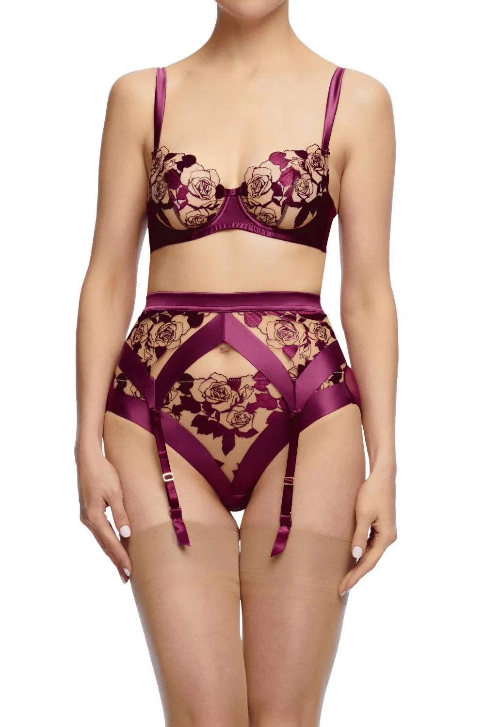 Dita Von Teese Rosabelle Sheer G-String Panty Dark Cherry