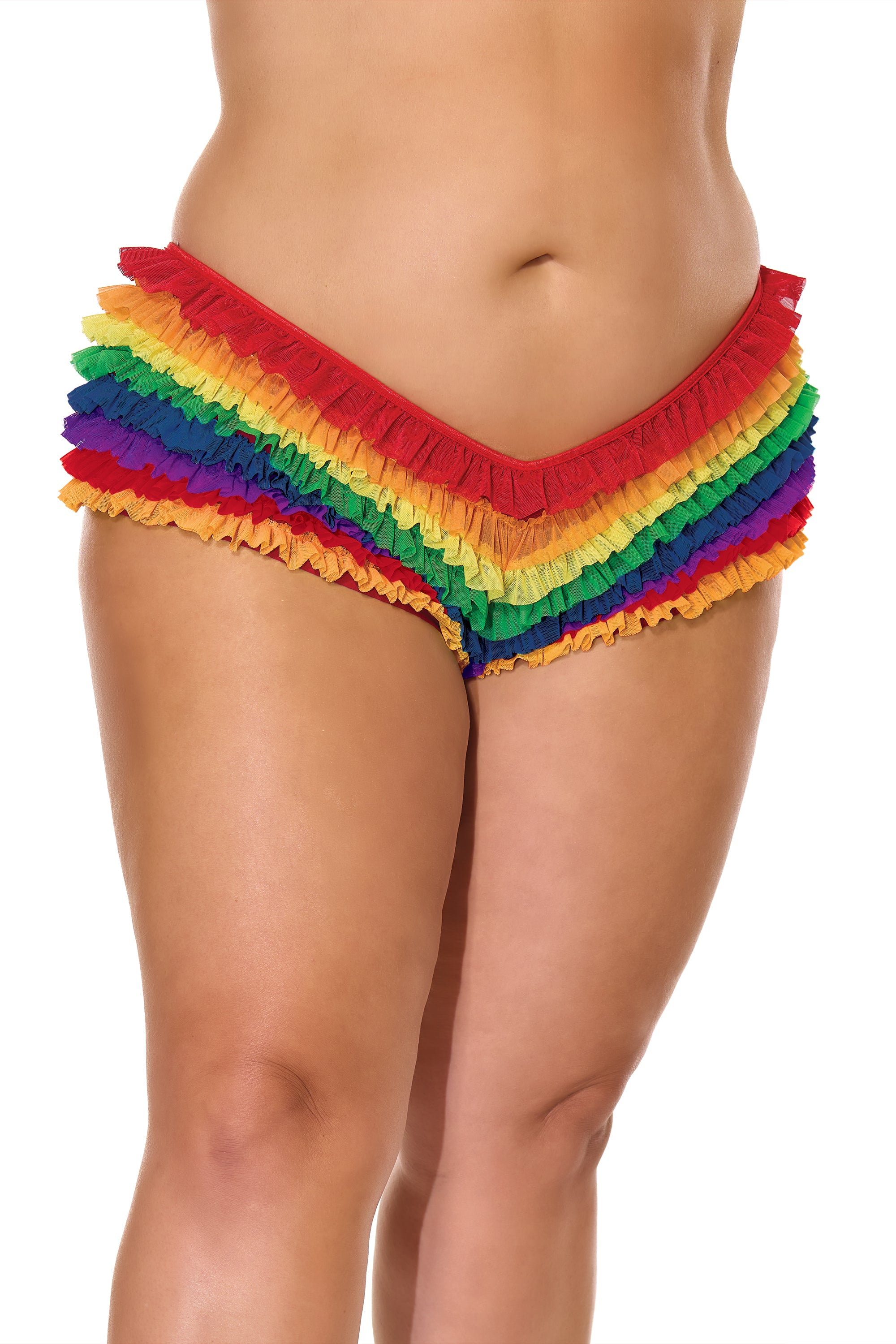 Coquette Ruffle Cheeky Booty Shorts