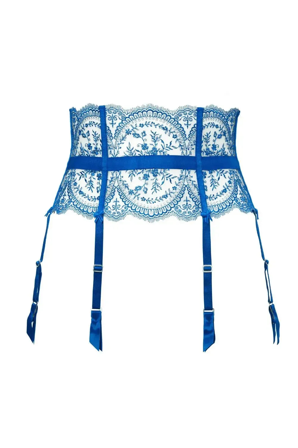Dita Von Teese Severine High Waisted Suspender Belt Cobalt