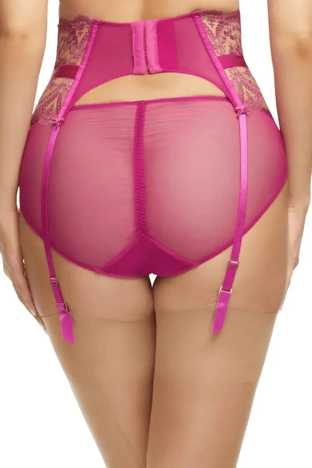 Severine High Waisted Suspender Belt Rubine – Rebel Romance