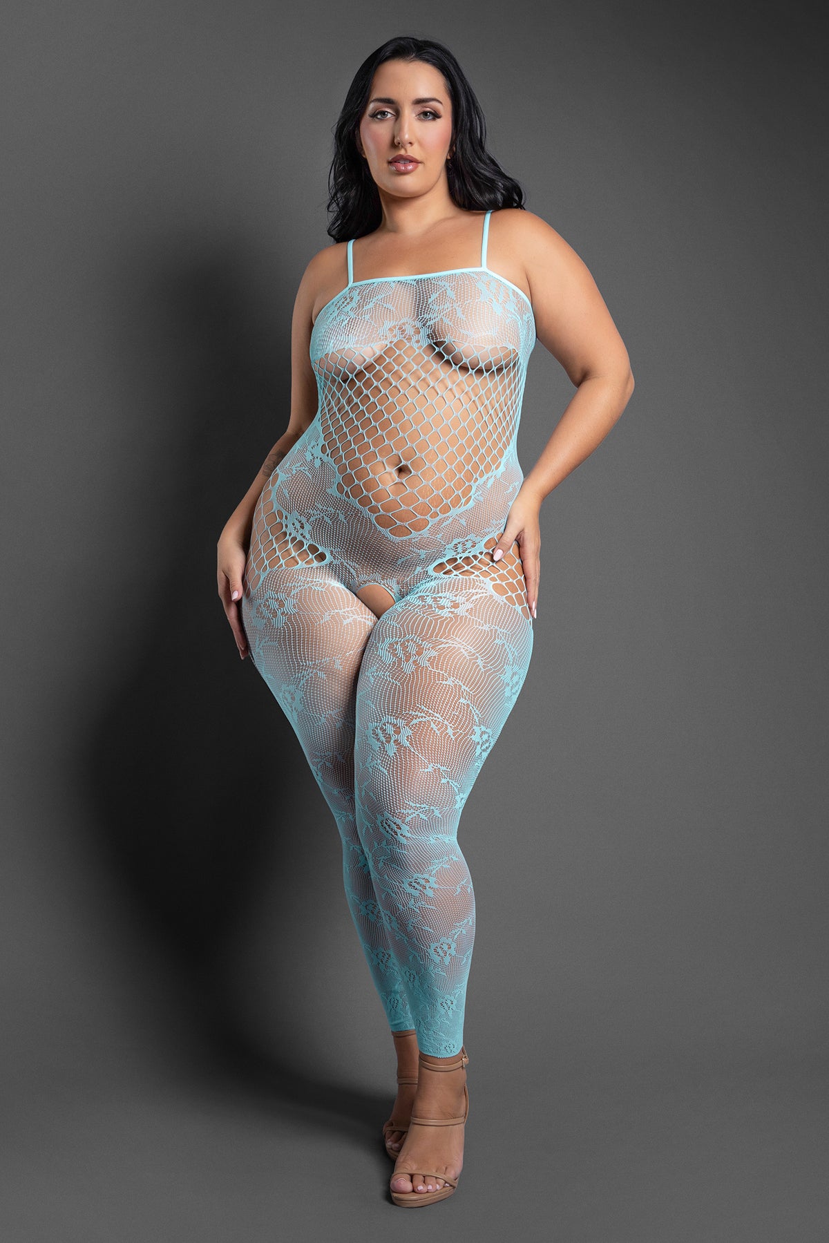 Sheer Dream Of Me Footless Open Crotch Bodystocking