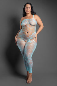 Fantasy Lingerie Sheer Dream Of Me Footless Open Crotch Bodystocking