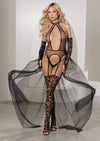 Allure Sheer Private Dancer Teddy & Skirt Black-Rebel Romance