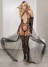Allure Sheer Private Dancer Teddy & Skirt Black-Rebel Romance