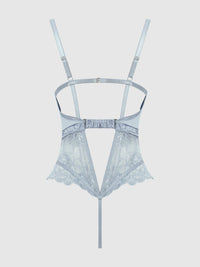 House of Desire Sienna Satin & Lace Wireless Teddy