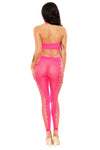 Fantasy Glow Black Light Own The Night Bodystocking Neon Pink
