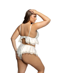 Roma Confidential Stretch Satin Sweet Lace Cami Set