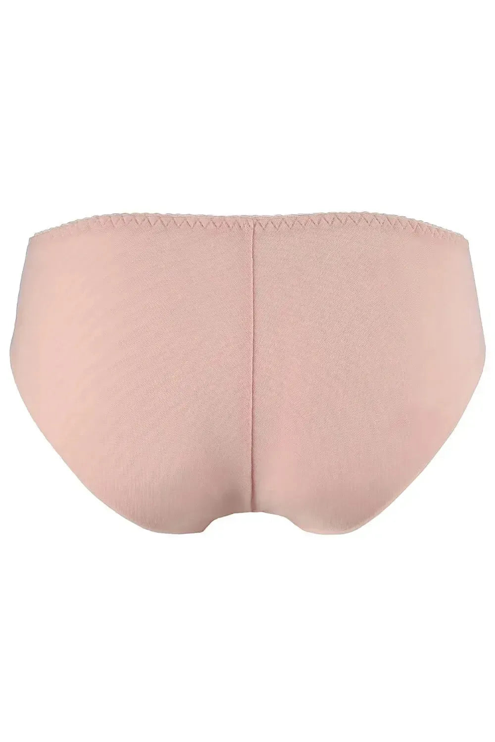 Axami Summer Love powder pink briefs with delicate tulle and rich rose gold embroidery.