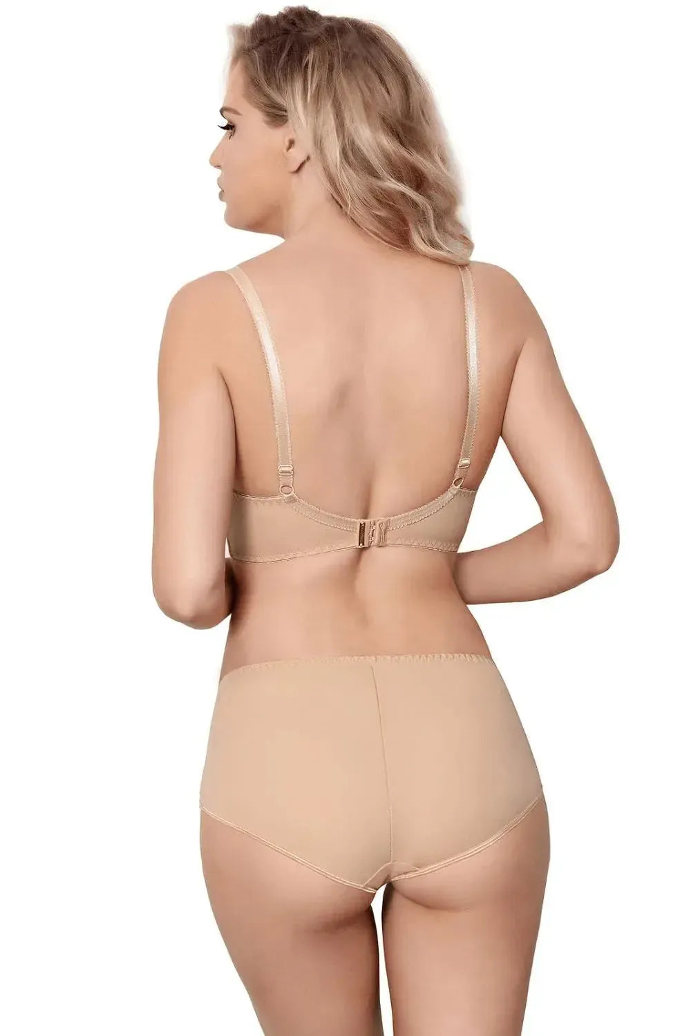 Axami Sunny Isles beige soft bikini briefs and matching bra for everyday elegance and comfort.