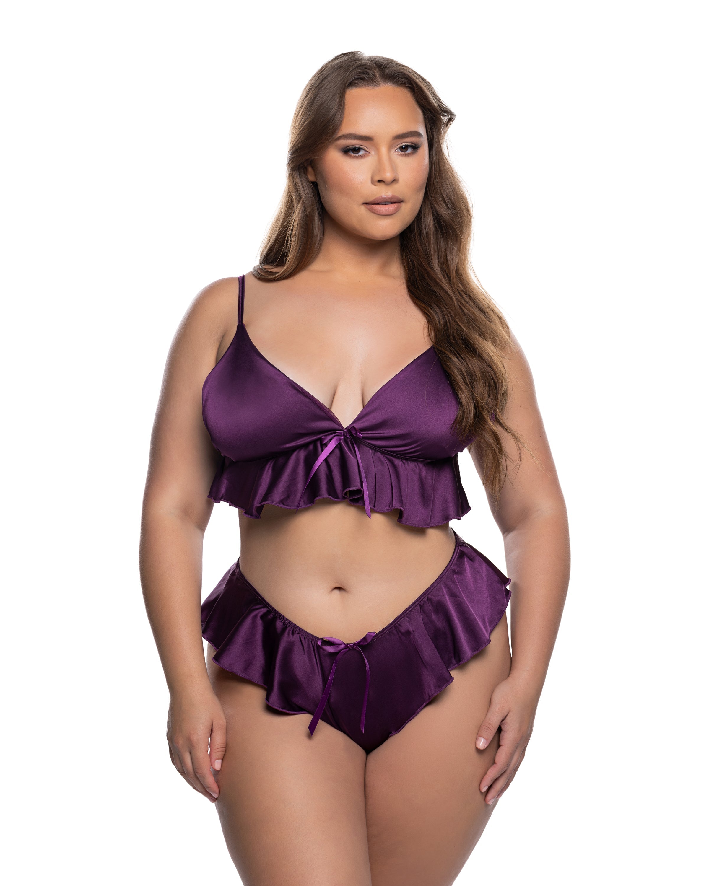 Roma Confidential Sweet Flutter Bralette Sleep Set Purple