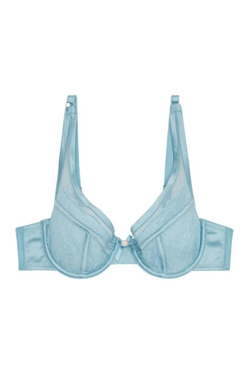 Playful Promises Sybil Lace Plunge Bra Baby Blue