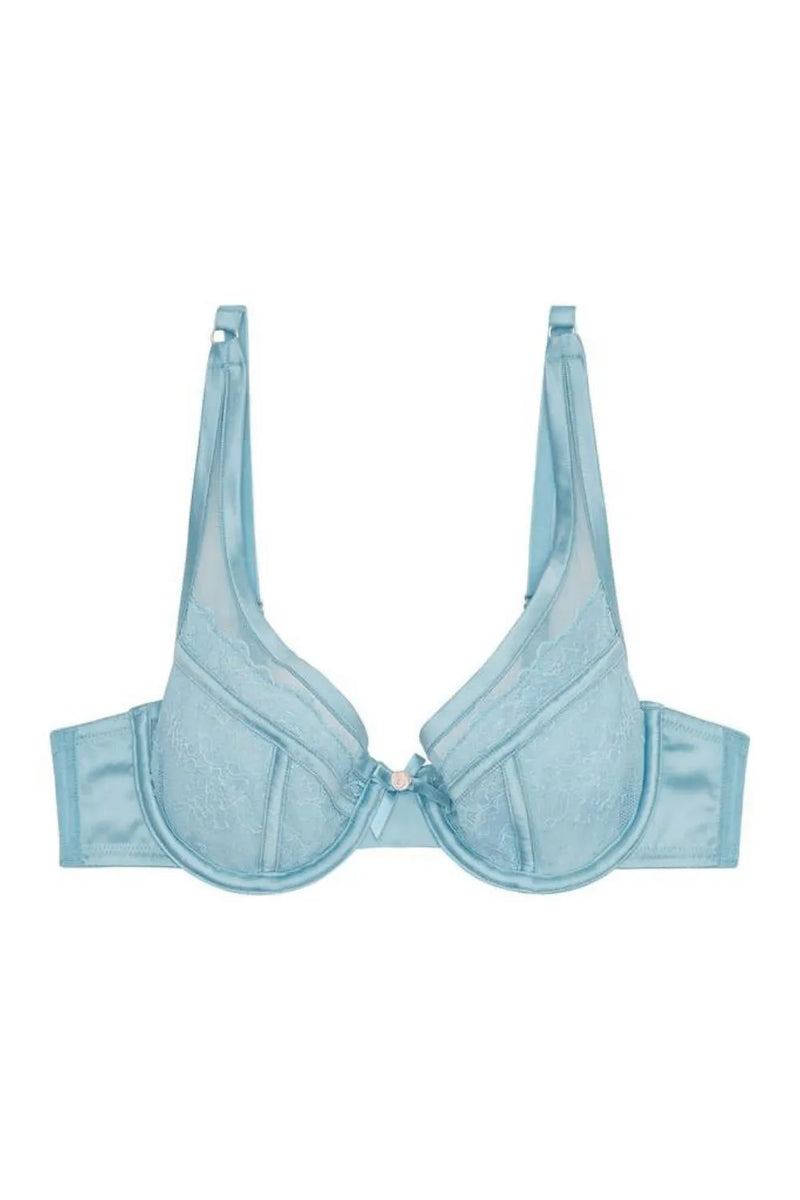 Playful Promises Sybil Lace Plunge Bra Baby Blue