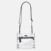 Hammitt Tony Crossbody Clear Handbag Black/Gunmetal-Rebel Romance