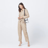 Hammitt Tony Crossbody Clear Handbag Black/Gunmetal-Rebel Romance