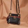 Hammitt Tony Sml Signature Crossbody Leather Handbag Black/Brushed Gold Red Zip-Rebel Romance