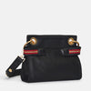 Hammitt Tony Sml Signature Crossbody Leather Handbag Black/Brushed Gold Red Zip-Rebel Romance