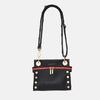 Hammitt Tony Sml Signature Crossbody Leather Handbag Black/Brushed Gold Red Zip-Rebel Romance
