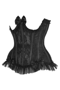 LIMITED EDITION Top Drawer Steel Boned Black Lace Underwire Burlesque Underbust Corset Cincher