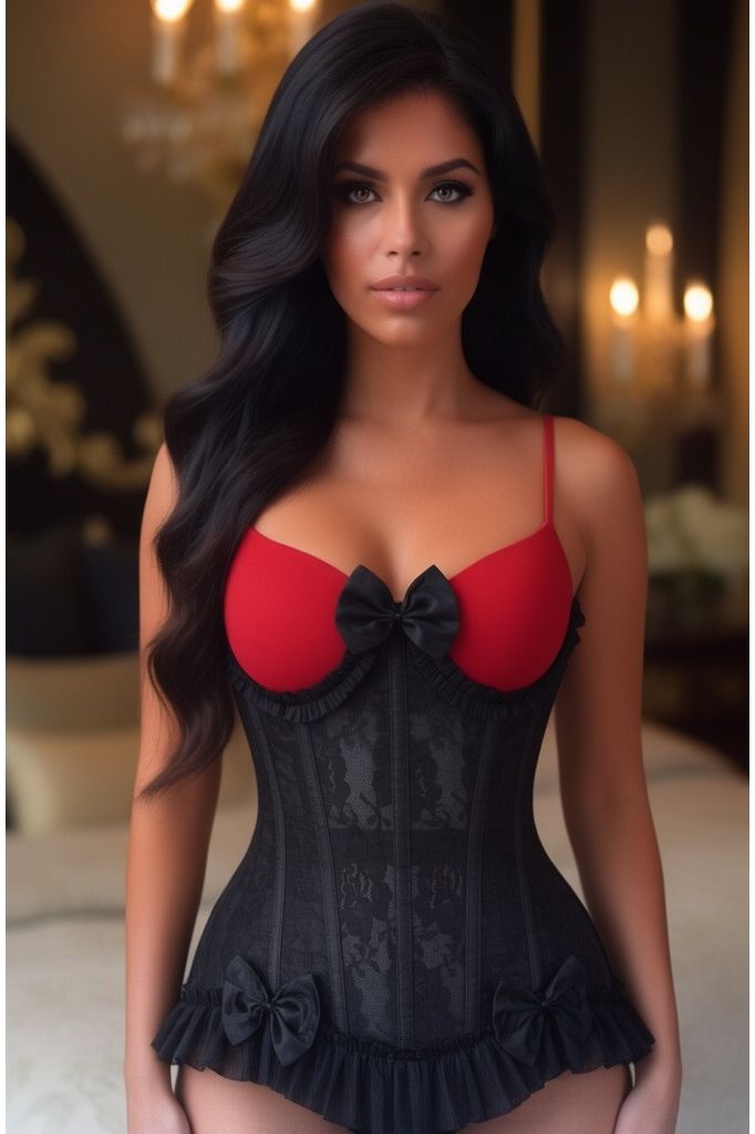 LIMITED EDITION Top Drawer Steel Boned Black Lace Underwire Burlesque Underbust Corset Cincher