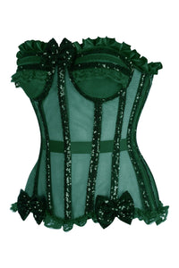 LIMITED EDITION Top Drawer Emerald Enchantress Witch Steel Boned Corset