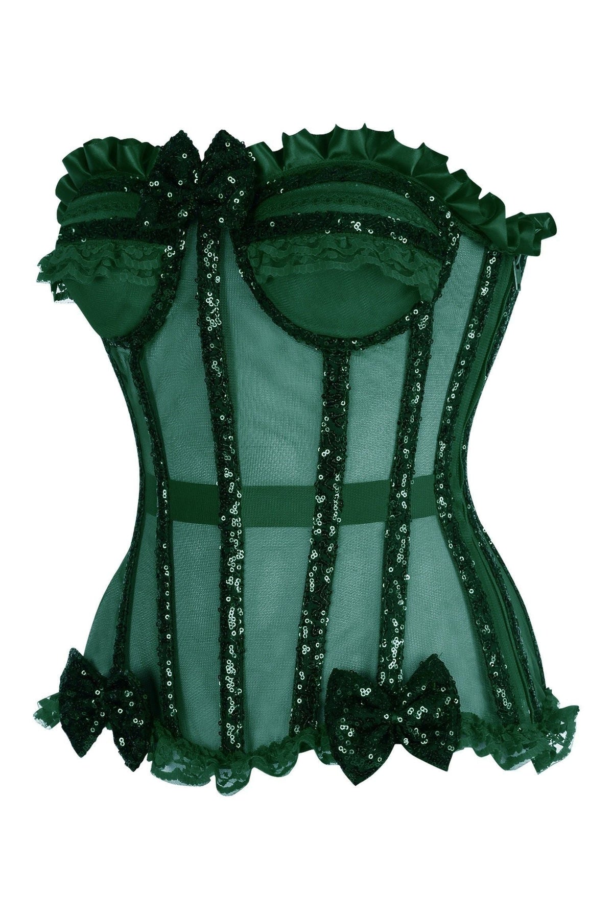 LIMITED EDITION Top Drawer Emerald Enchantress Witch Steel Boned Corset