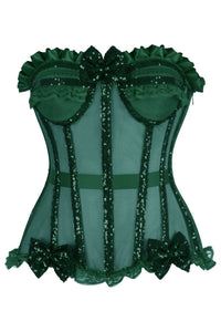 LIMITED EDITION Top Drawer Emerald Enchantress Witch Steel Boned Corset