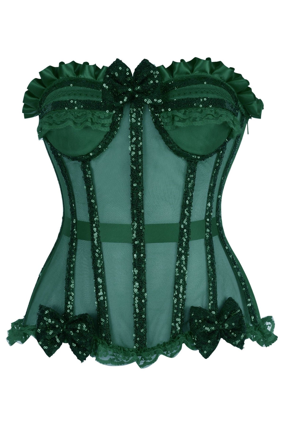 LIMITED EDITION Top Drawer Emerald Enchantress Witch Steel Boned Corset