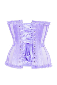 LIMITED EDITION Top Drawer Steel Boned Lavender Mesh Underwire Burlesque Underbust Corset Cincher